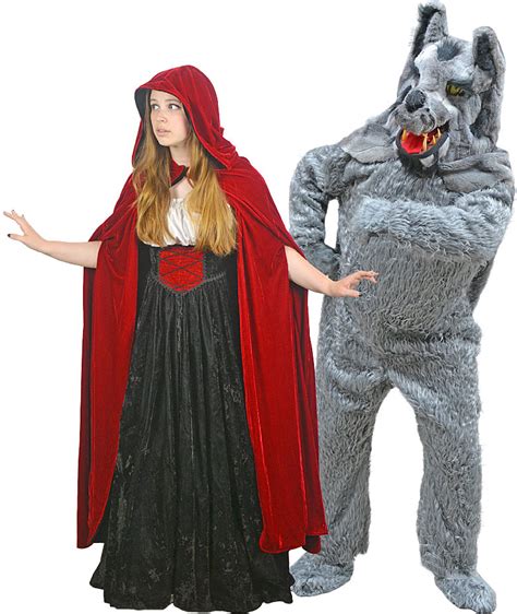 costume red riding hood and wolf